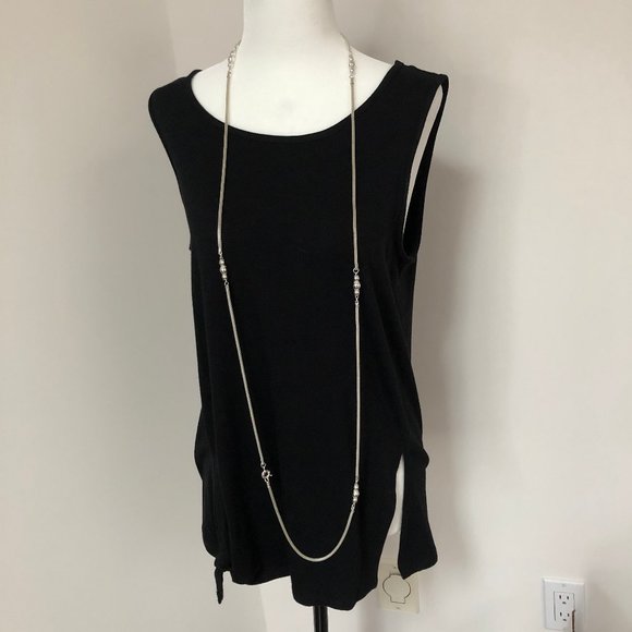 Extra Long Silver Tone Necklace - Picture 2 of 7